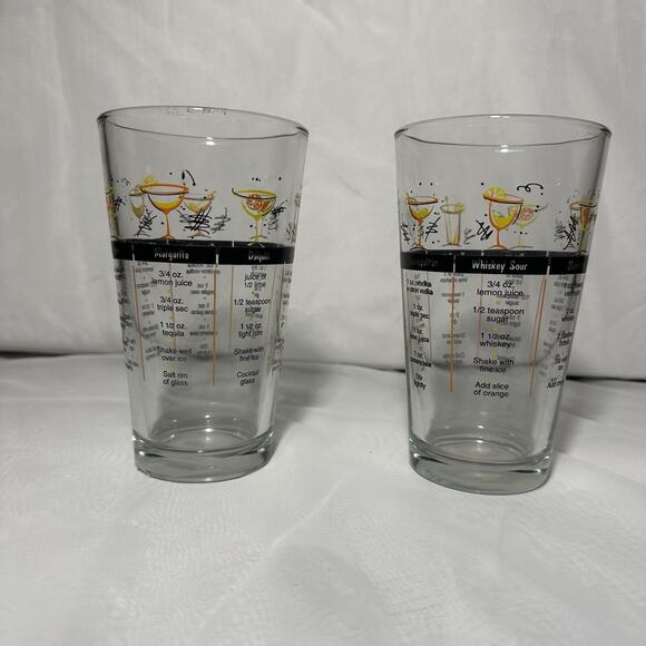 Vintage Libbey 16oz. Mixing Glass Recipe Barware Set of 2 - Picture 1 of 6